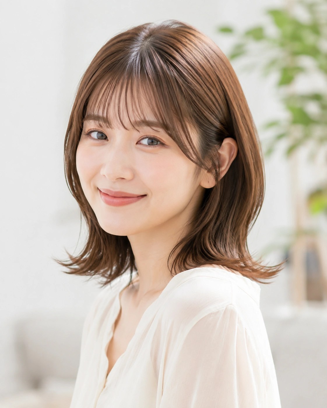 白髪ぼかしハイライトのヘアスタイル