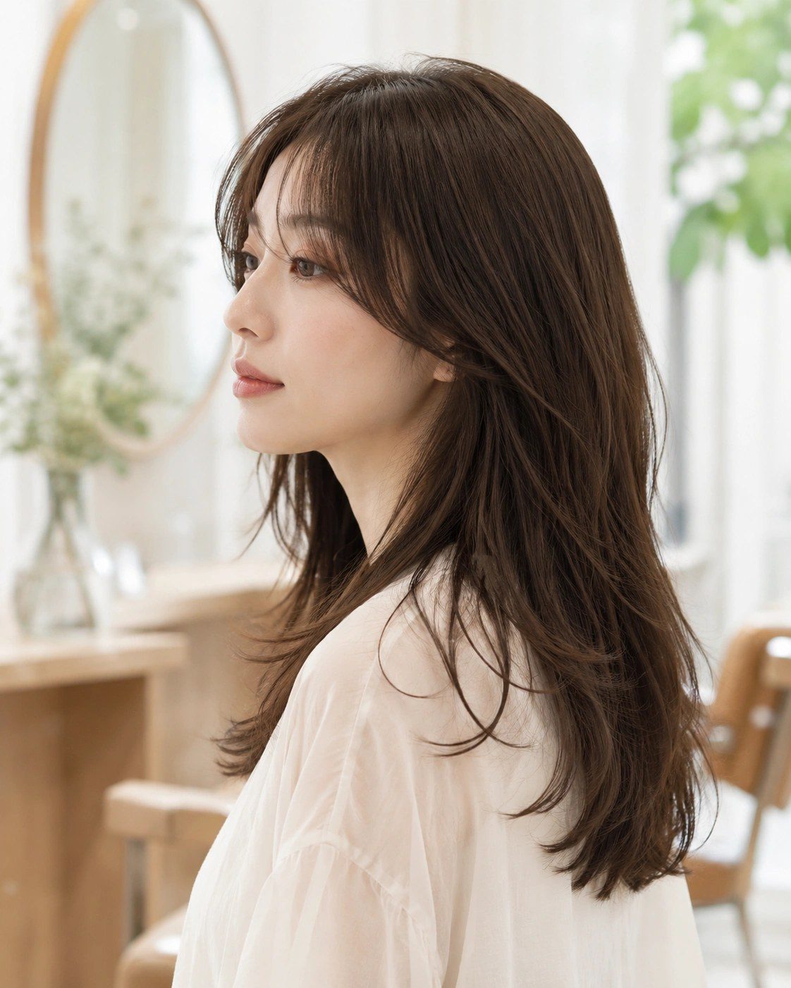 自然に仕上げる縮毛矯正のヘアスタイル